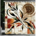 thumbnail image 3 of Ambesonne Boho Shower Curtain, Oriental Autumn Mandala Flower, 69"Wx75"L, Beige Orange Laurel Green, 3 of 4
