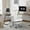 Beige(Fixed Armrest), variant on edx Executive Home Office Desk Chair, Ergonomic Big Tall High Back with Footrest & Lumbar Support, Reclining Comfy PU Leather Computer Gaming Chair with Swivel Wheels, Height Adjustable, White