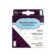 4PK Scrapbook Adhesives Mounting Squares - Half-size Clear 500 pc. 1