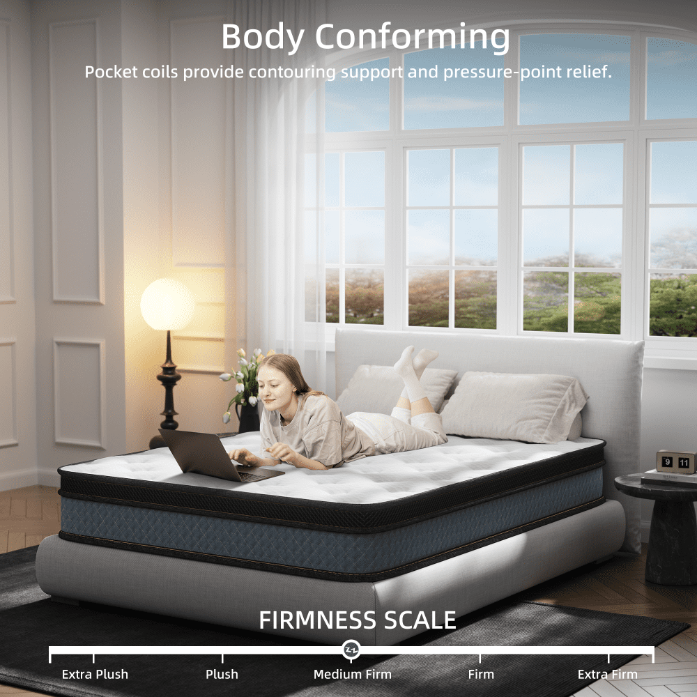 Memory Foam Innerspring Hybrid Mattresses-10 Inch Twin Mattress