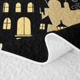 thumbnail image 5 of Erosebridal Cartoon Witch Quilt King 3 Pieces,Halloween Ghost Pumpkin King Coverlet Set,Black,1 Bedspread and 2 Pillowcases, 5 of 7