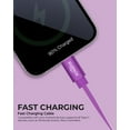 thumbnail image 5 of Liquipel Powertek USB Type C Charger Cable, 6ft Fast Charging USBC to USBA Cord, Adapter for Car, Galaxy, Android, Note, MacBook, Nintendo, Playstation, Chromebook, Pixel, Two Tone Purple, 5 of 7