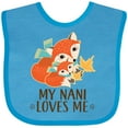 thumbnail image 3 of Inktastic My Nani Loves Me Cute Fox Boys or Girls Baby Bib, 3 of 4