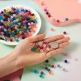 thumbnail image 2 of U8MO 500Pcs Frosted Transparent Glass Beads For DIY Beading Jewelry Making 4/6/8/10mm-8mm in diameter, 2 of 2