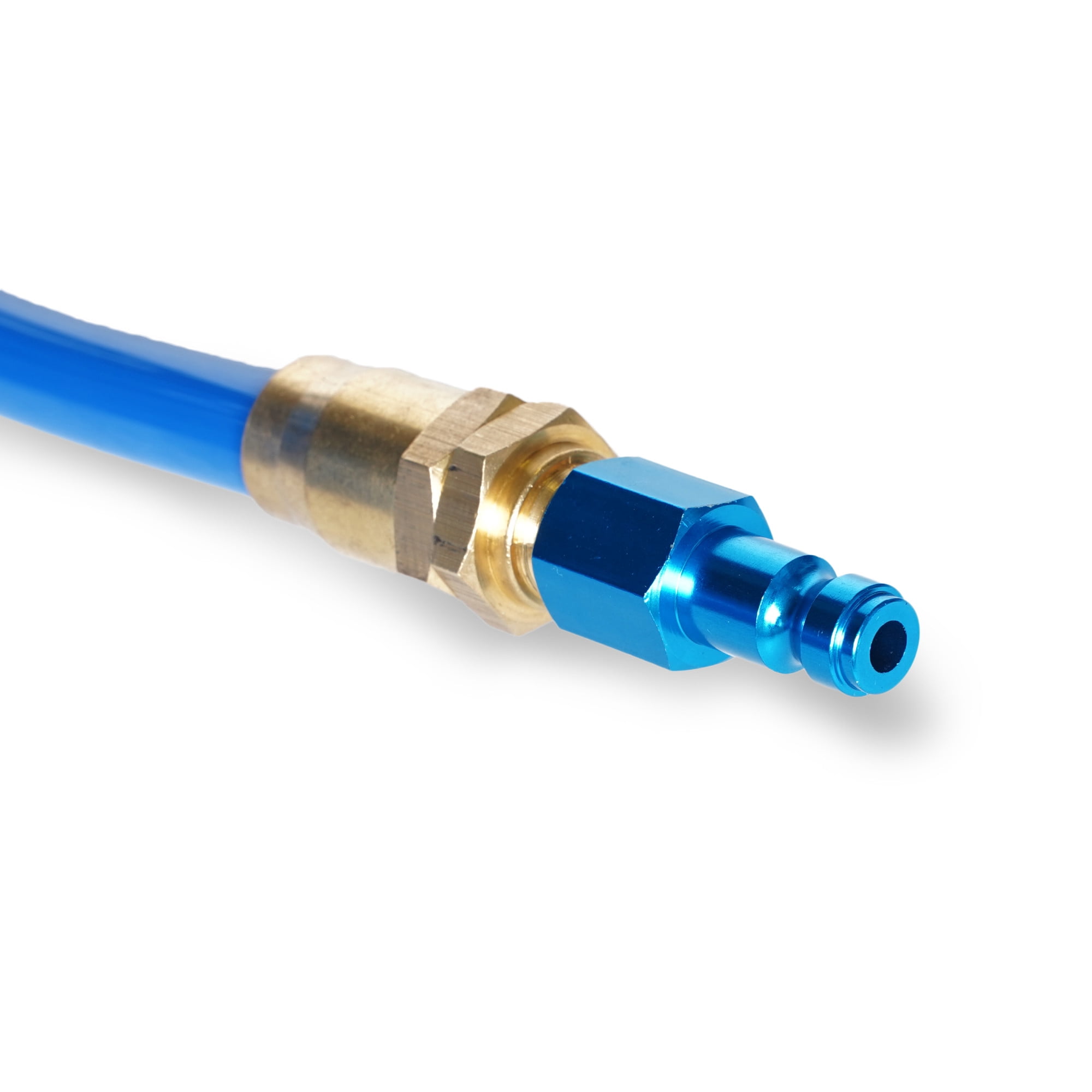 STEELMAN 50041-WMQ-IND 25-Foot Coiled 3/8-Inch ID Air Hose with Reusable 1/4-Inch NPT Brass and Quick Connect Fittings