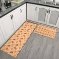 thumbnail image 2 of Orange Christmas Gingerbread Man Pattern Kitchen Rugs Sets Of 2,Anti Fatigue Kitchen Mat Rugs Non Slip Washable,Decorative Kitchen Floor Mats for Kitchen,Sink,Laundry,17"x30"+17"x47", 2 of 7