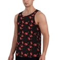 thumbnail image 2 of Gukieu Flamingo Print Men's Quick Dry Fitness Vest, Round Neck Sleeveless Fitness Bodybuilding Top-Medium, 2 of 7