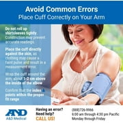 A&D Medical LifeSource Blood Pressure Monitor, Upper Arm, Large Cuff, Manual Inflation (UA-705VL)