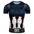 thumbnail image 2 of Superhero Compression T-Shirts - Men's Crew Neck - Captain America, 2 of 7