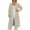 Beige, variant on Women's Hooded Long Cardigan, Casual Loose Fit Open Front Coat, Fall Winter Layering Piece, Everyday Lounge Wear, Plus Size Outwear Black L