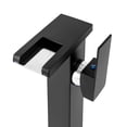 thumbnail image 5 of Vessel Faucet 3 Color Led Light LED Waterfall Faucet Single Handle Vessel Sink Faucet Black for Bathroom -Modern  Design, 5 of 7