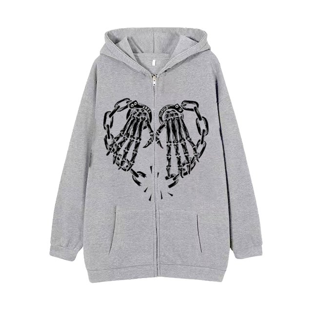 MKLEKYY Vêtements d'Automne pour Femmes Vestes Tendance 2024 Mode Printemps et Automne Imprimé Numérique 3D Décontracté Col Rond Hoodie