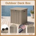 thumbnail image 7 of fazzn 50 Gallon Resin Deck Box Outdoor Indoor Waterproof Storage Box for Patio Furniture Pool Accessories Storage for Cushion Garden Tools (Brown), 7 of 7