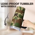 thumbnail image 5 of Camo 20oz Stainless Steel Tumbler with Handle and Straw – Insulated Travel Cup with Sliding Lid, 360° Full Wrap Printed Mug for Home, Outdoor & Sports Use, Camouflage, 5 of 6