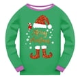 thumbnail image 5 of eczipvz Girls&Boys Christmas Pajamas Toddler Boy Kids Holiday Pajamas Set Santa PJS Winter Sleepwear Children Clothes，Size 3-4 Years, 5 of 5