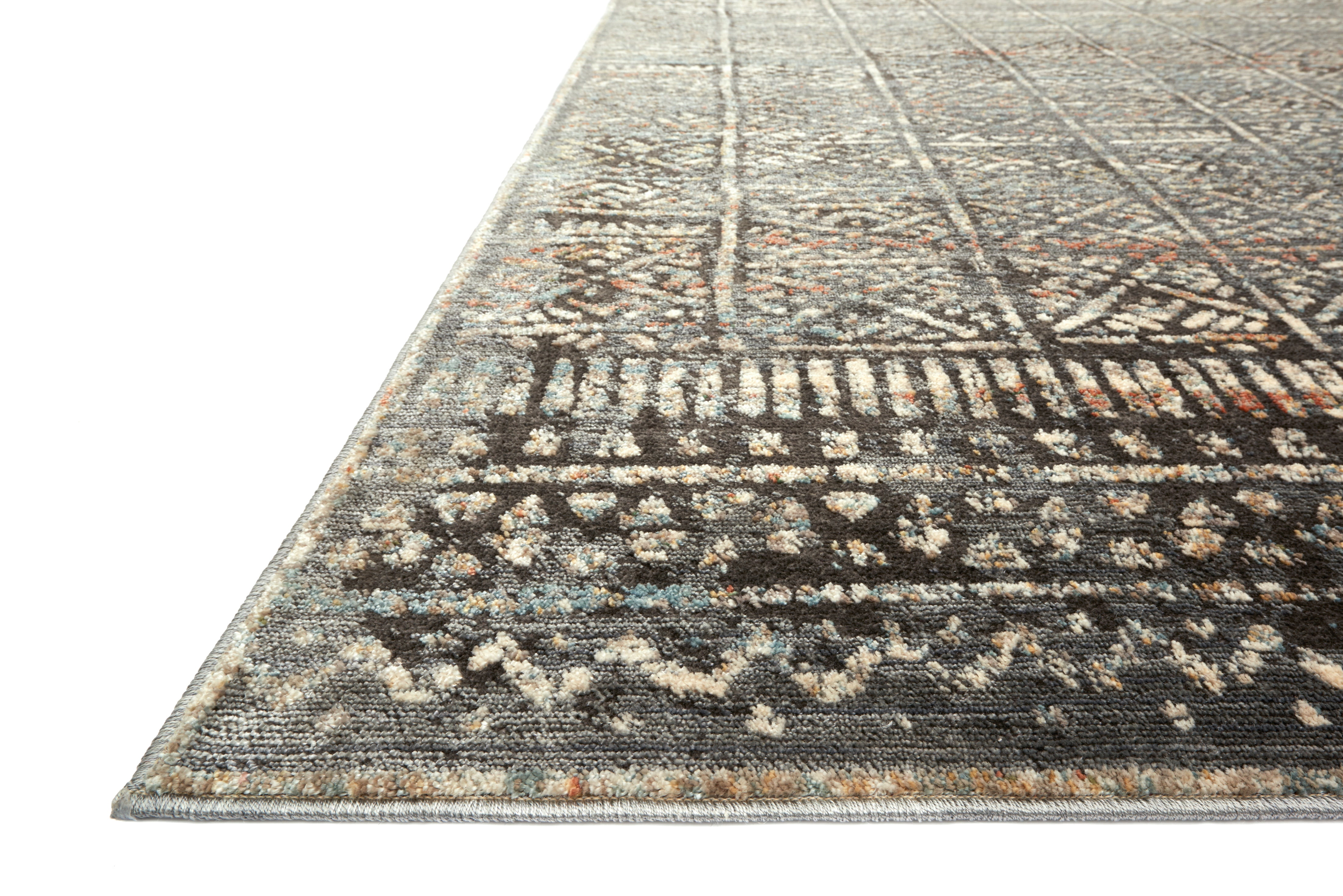 Loloi Javari Charcoal / Silver Power Loomed Area Rug, 12' x 15'