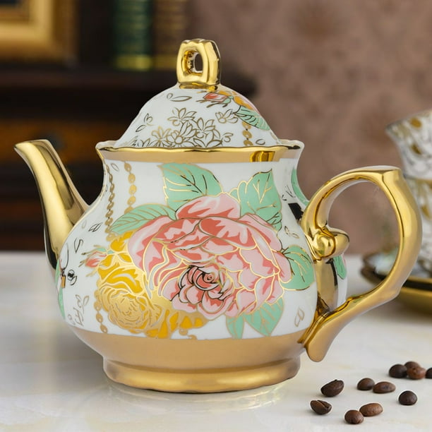 ANJORALA, 20 Pcs Tea Set, Porcelain Tea Cups and Saucers with