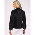 thumbnail image 3 of DARING DIVA Women's Faux Fur Long Sleeve Open Front Overcoat Fluffy Jacket XL Black, 3 of 6