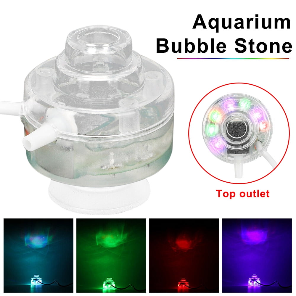 Aquarium Bubbler Submersible LED for Fish Tank Underwater Bubble ...