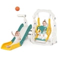 thumbnail image 5 of YUFU 4-in-1 Toddler Slide & Swing Set for Kids Age 1-3 with Basketball Playground Slide Indoor Outdoor Playset, 5 of 9