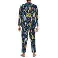 thumbnail image 5 of Bingfone Men'S Pajama Set 2 Piece Loungewear Pjs, Long Sleeve With Pajama Pants-Colorful Space, 5 of 9