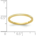 thumbnail image 4 of 10K Yellow Gold 1.2mm Criss-Cross Pattern Stackable Band (Size 9) Made In United States 1stk20-120y-9, 4 of 5