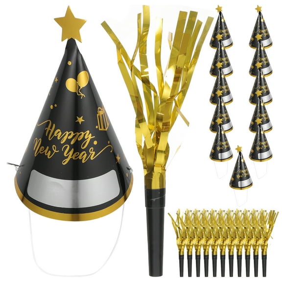 Toddmomy New Year Party Hats Theme Suitable for Children Adults 12 Sets