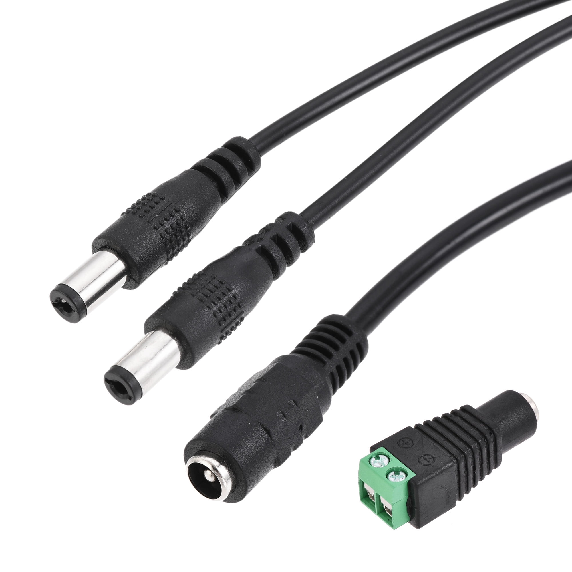 Uxcell DC Cable 1 to 2 with Female Connector 5.5mmx2.1mm for LED Light 2  Set - Walmart.com