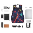 thumbnail image 4 of Honeii Neon City Map Print Lightweight Backpacks,Carry on Backpack,Durable Backpack for School, Work & Travel, 4 of 7
