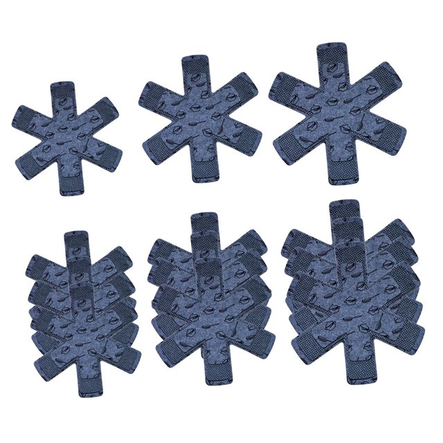 Cateissary 12 protectores antideslizantes para sartenes antiadherentes, color rojo Cocina y Comedor Gris