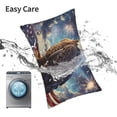 thumbnail image 6 of Salouo Night Sky Bald Eagle Pattern Pillow Cases,1PC Pillow Covers with Envelope Closure Decorative Pillow Case for Bed Couch,Pillows Not Included-16"x24", 6 of 6
