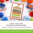 thumbnail image 3 of Hamburger Backyard BBQ Birthday Invitations for Kids, 20 Fill-In Cards with Envelopes, 5x7 Children's Birthday Party Invitations, Birthday Party Supplies, Made in USA by Amanda Creation, 3 of 9