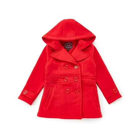 Unik Coats Unik Unik Girls Fleece Coat with Hood Red Large 9 10  Unik Coats Unik Unik Girls Fleece Coat with Hood Red Large 9 10