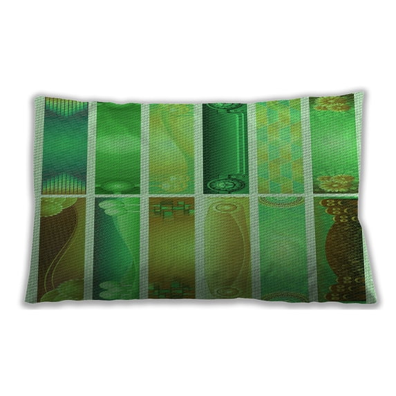 Ahgly Company Outdoor Rectangular Contemporary Lumbar Throw Pillow, 13 inch by 19 inch