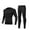 Black, variant on Mens Thermal Underwear Mens Thickening Quick Heating Clothing Pant Set
