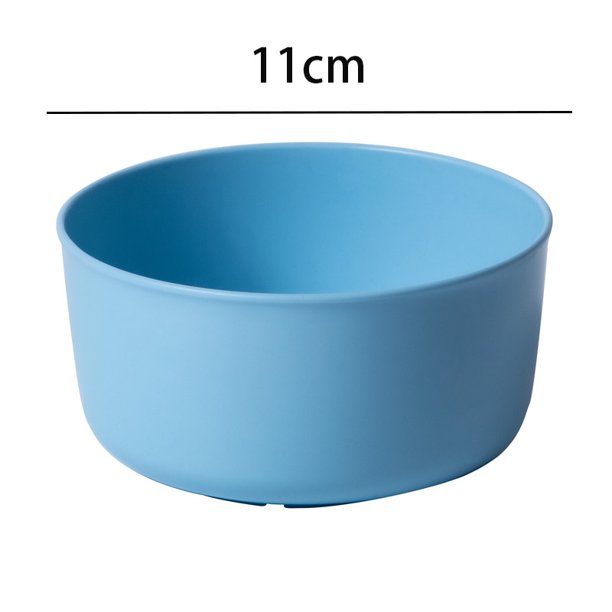 Nvzi Cuenco de plástico azul con forma de paja de trigo - 5 piezas, 10,9 cm - resistente, ecológico, ligero, apilable, de alta calidad. Ideal para ensaladas, fideos y sopas. Perfecto para acampar.