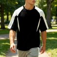 thumbnail image 2 of Mens Oversized Swim Shirt Sun Protection UPF 50+ Rash Gard Quick Dry T-Shirt Size M-4XL Black, 2 of 9