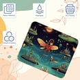 thumbnail image 3 of Firefly Non-Slip Rubber Bottom Printed Gaming Mouse Pad Mouse Mat - Square 8.3x9.8 Inch, Suitable for Office and Gaming., 3 of 6