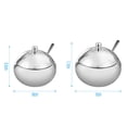 thumbnail image 2 of Riwcyla Stainless Steel Seasoning Pots Salt Box Sugar Bowel Condiment Caddy Container Holder with Spoon Lid for Catering Hosting Parties Kitchen, 2 of 6