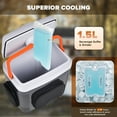 thumbnail image 4 of ADVWIN 32 Qt (30L) Electric Car Cooler & Warmer with Pockets, Ice Pack Divider, Removable Lid, Locking Handle, Wheels, AC/DC, 4 of 9