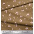 thumbnail image 3 of Soimoi Polyester Crepe Fabric Leaves & Magnolia Floral Print Fabric by The Yard 42 Inch Wide, 3 of 5