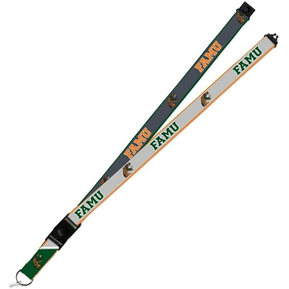 Florida A&M Rattlers Lanyard Keychain 2-sided Breakaway Clip GRAY University