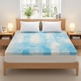 thumbnail image 2 of IULULU 3 Inch 5-Zone Egg Crate Gel Memory Foam Mattress Topper, Ergonomic Pressure Relief Bed Topper, Twin, 2 of 8