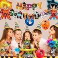 thumbnail image 4 of Dragon Ball Party Supplies, 111pcs Anime Birthday Decorations & Tableware - Blue Plates Tablecloth Balloon Banner Etc Cartoon Theme Party Supplies, 4 of 6