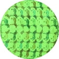 thumbnail image 1 of Ahgly Company Indoor Round Abstract Green Modern Area Rugs, 8' Round, 1 of 4