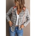thumbnail image 3 of Hooded Plaid Shirt Coat, Breathable Hooded Shirt Jacket For Daily Work For Party ANGGREK Otros, 3 of 8