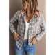 thumbnail image 4 of Hooded Plaid Shirt Coat Long Sleeved Drawstring Breathable Baseball Uniform Jacket Chest Pocket  for Party for Vocation ANGGREK Otros, 4 of 8