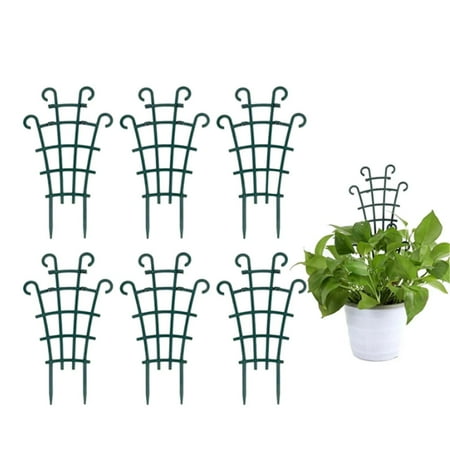 Clearance!Musol Small Trellis 6pc Stackable Plastic Plant Support for Climbing Potted Plants Indoor/Outdoor Hoya Vines Pothos Houseplants Plant Stakes For Indoor Plants