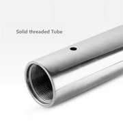 Alden Design Adjustable Portable Dance Pole with Static and Spinning Exercise Fitness Modes, Silver