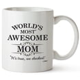 thumbnail image 1 of Taza de café de cerámica con la más impresionante mamá del mundo, 350 ml de capacidad, 1 of 2